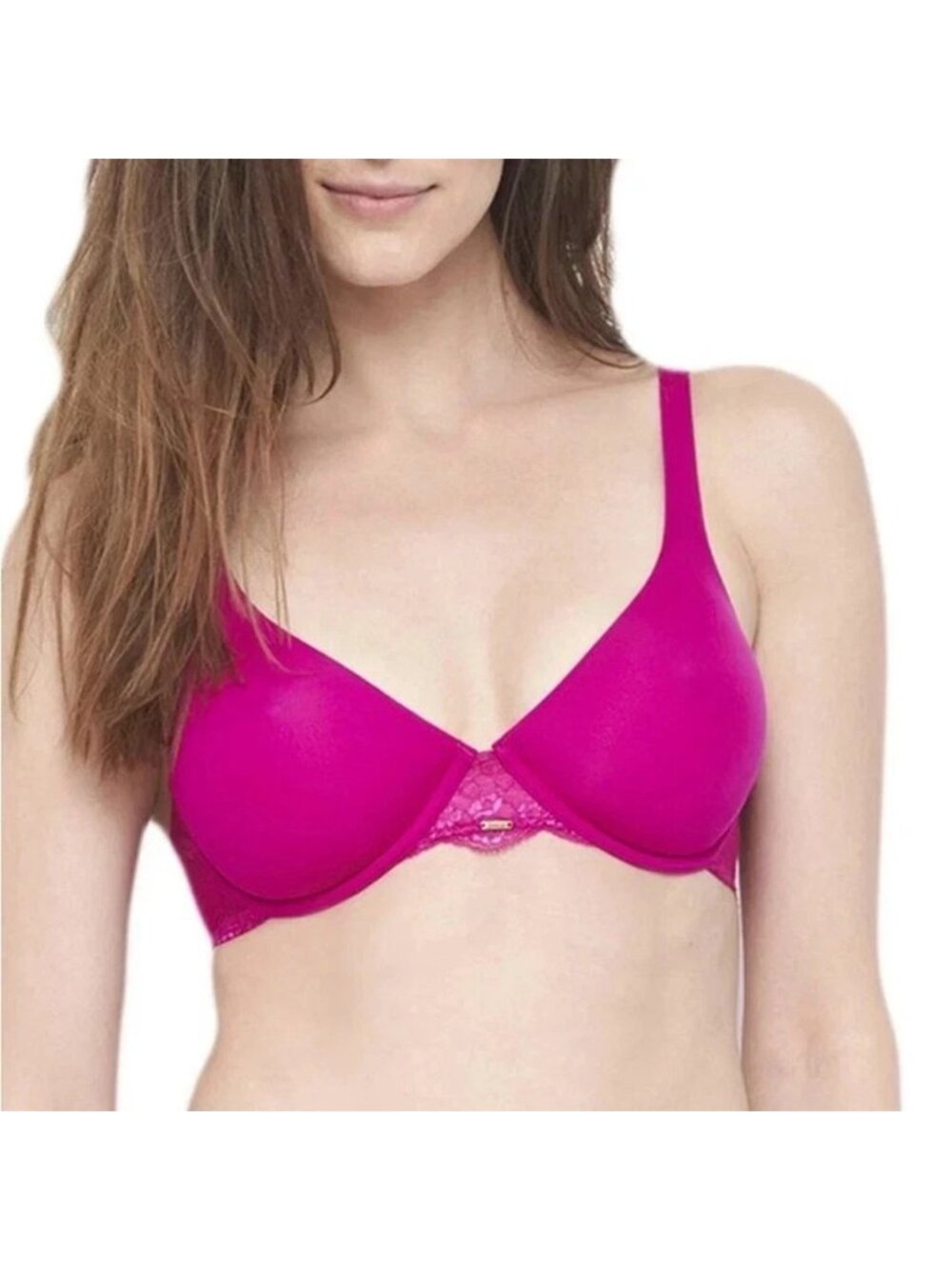 BeMe Women's Bra 34A Magenta Underwire Adjustable Straps Back Closure NEW